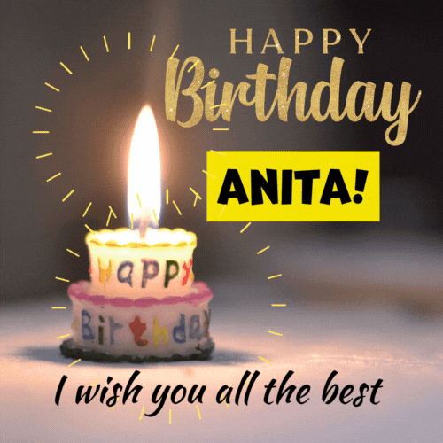Happy Birthday Anita Gif