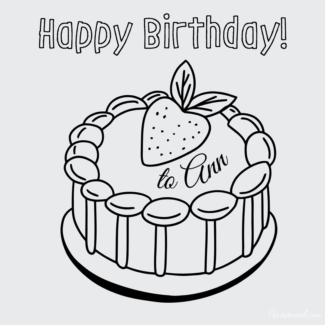 Happy Birthday Ann Cake Image