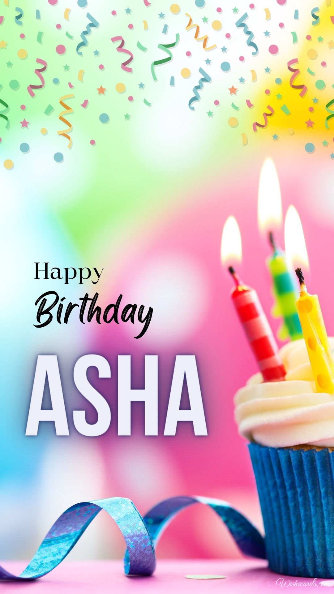 Happy Birthday Asha Cake Image