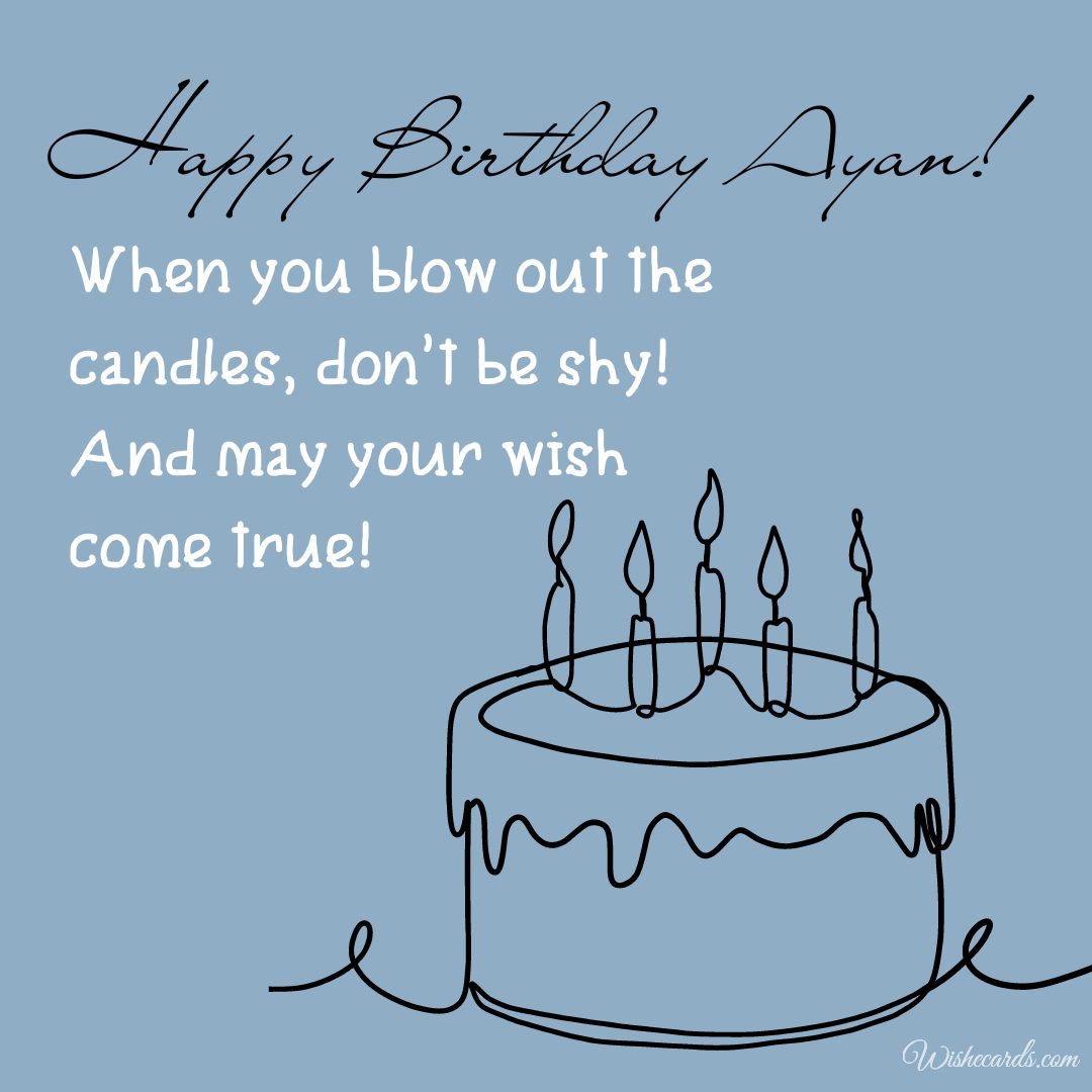 Happy Birthday Ayan Cake Image