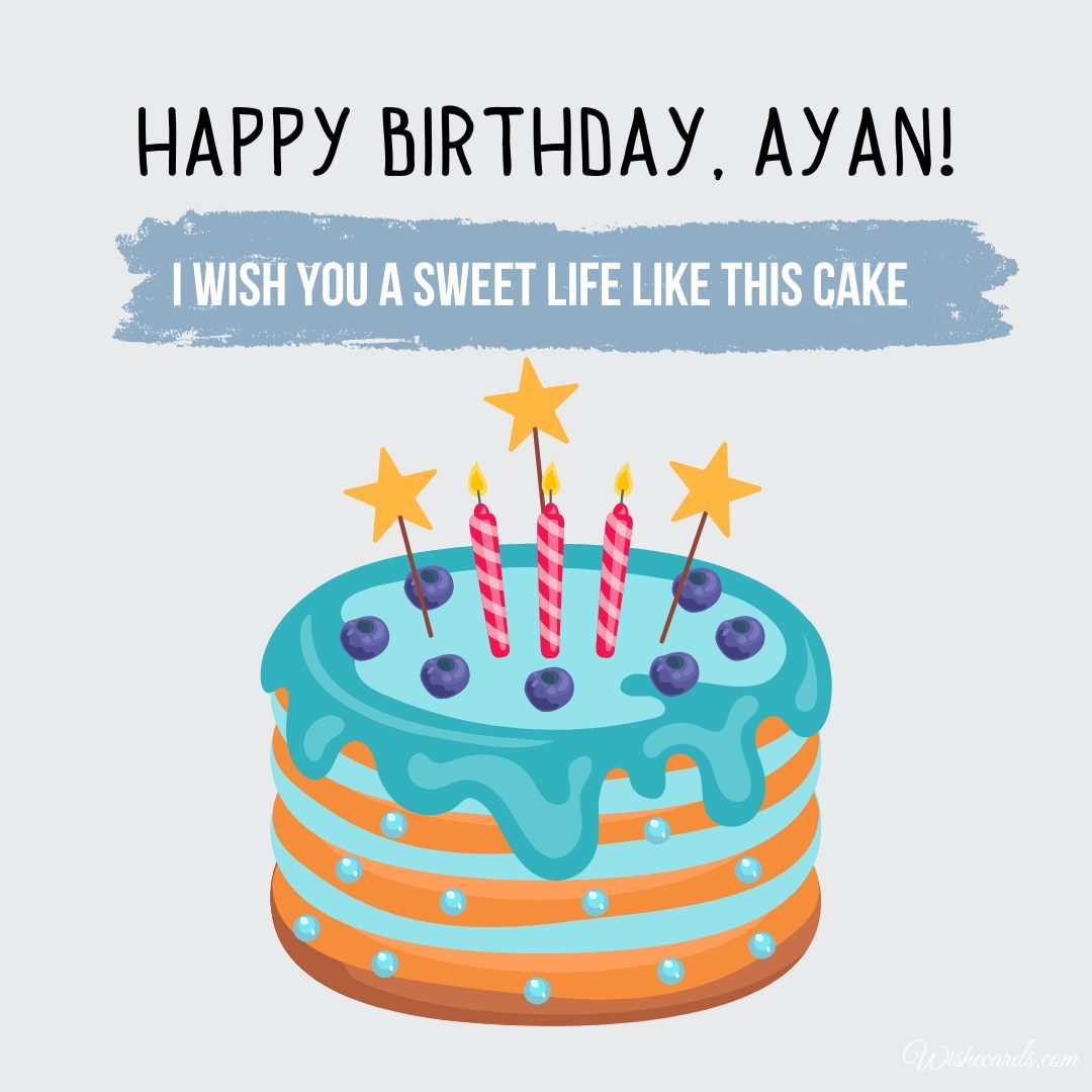 Happy Birthday Ayan Cake Pic