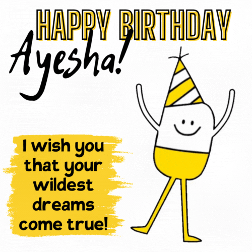 Happy Birthday Ayesha Gif