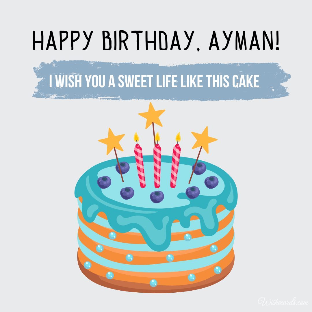 Happy Birthday Ayman Cake