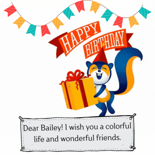 Happy Birthday Bailey Gif