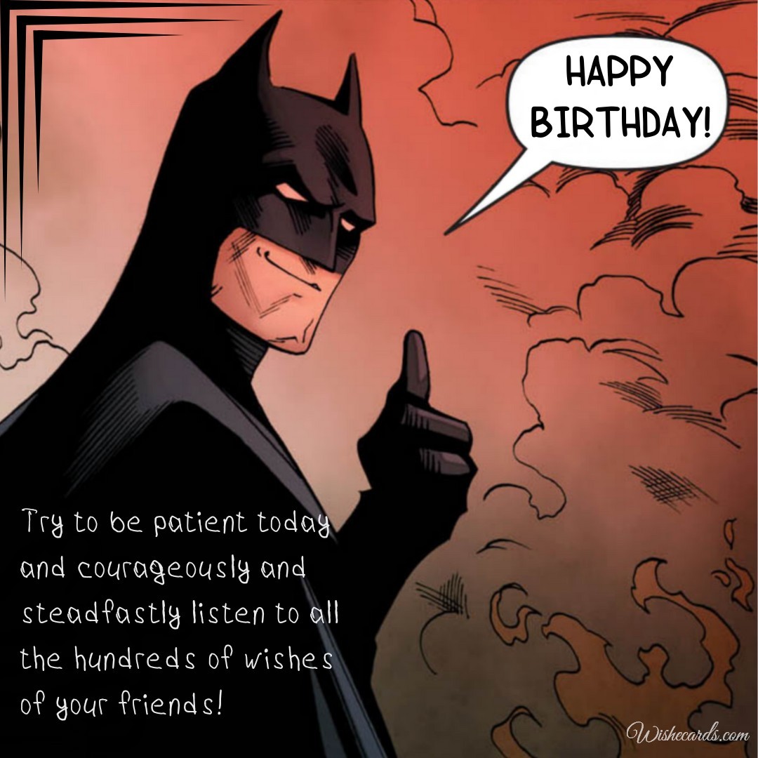 Happy Birthday Batman Card