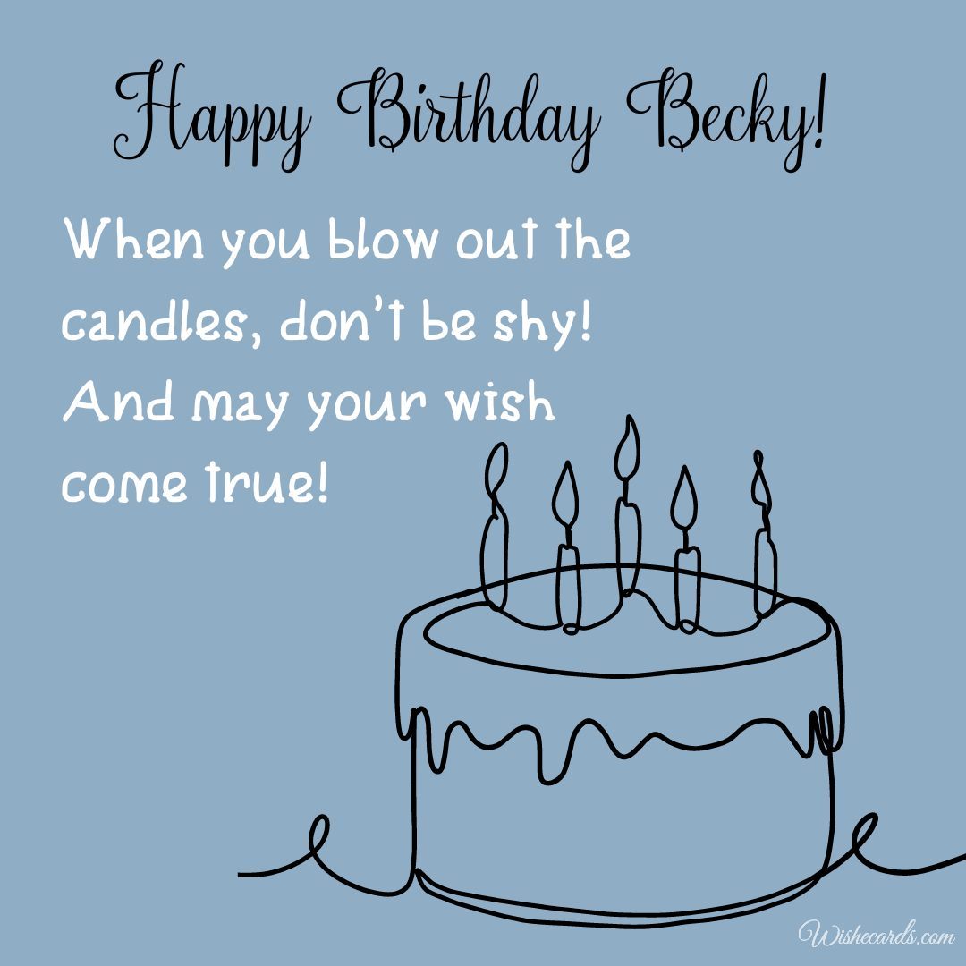Happy Birthday Becky Cake Image
