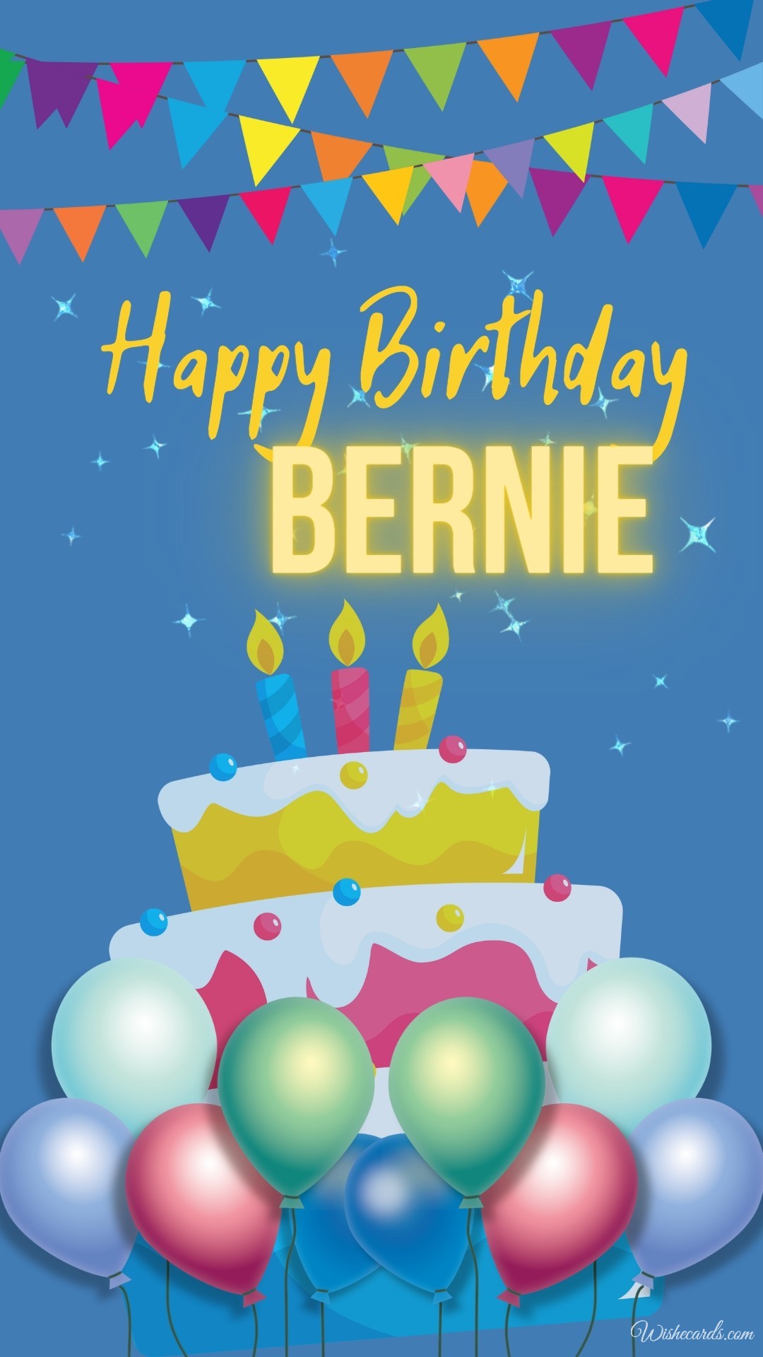 Happy Birthday Bernie Cake Image