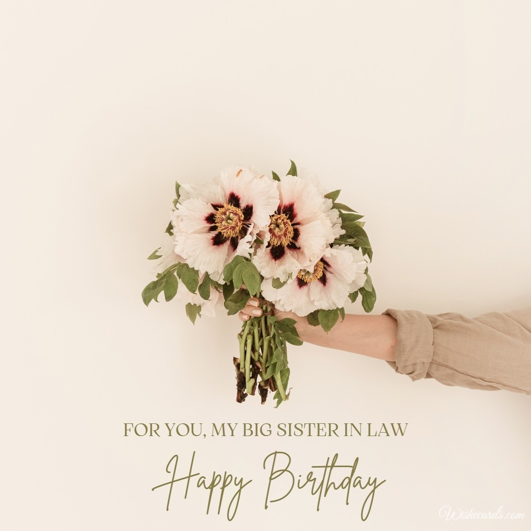 Happy Birthday Big Sister in Law