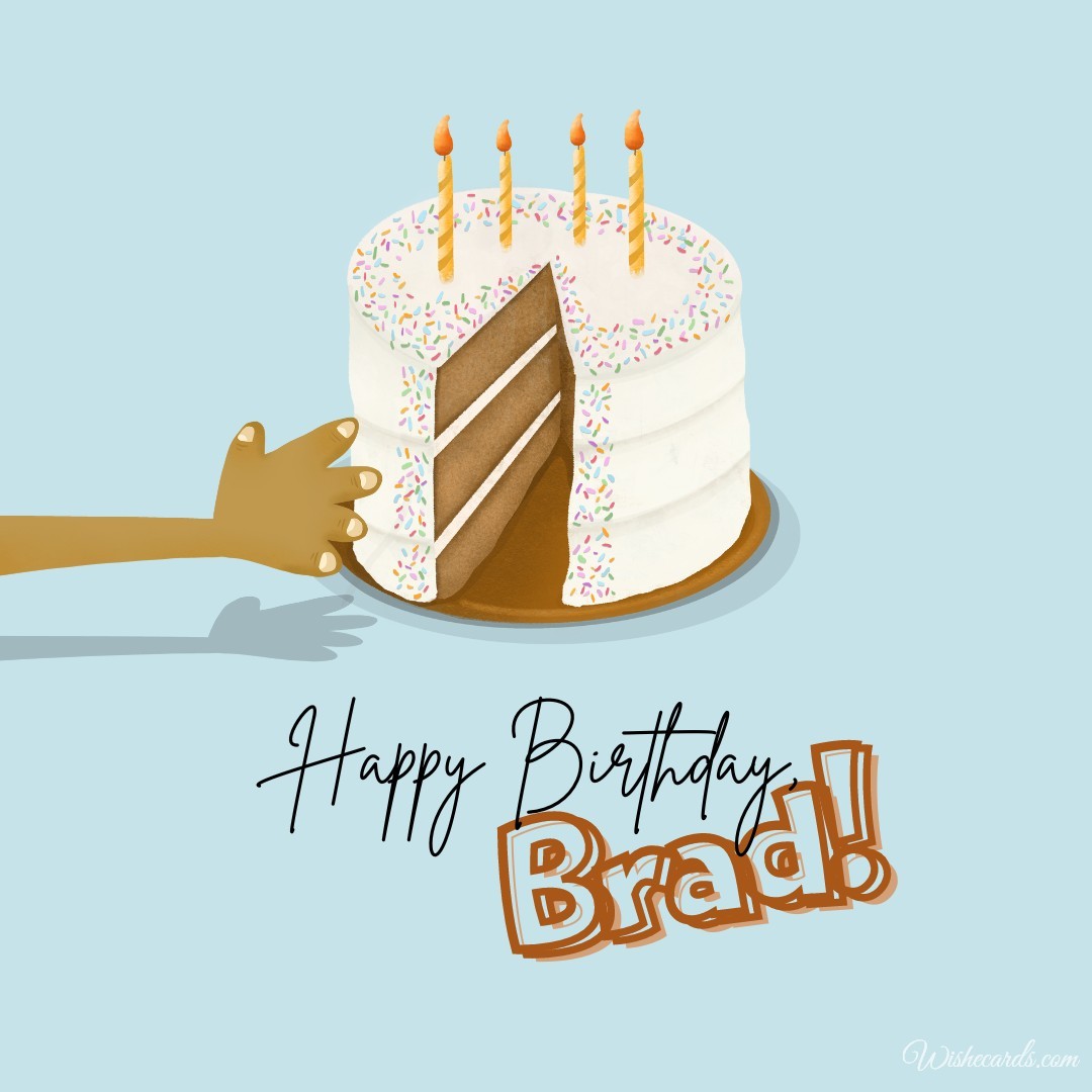 Happy Birthday Brad Cake Image