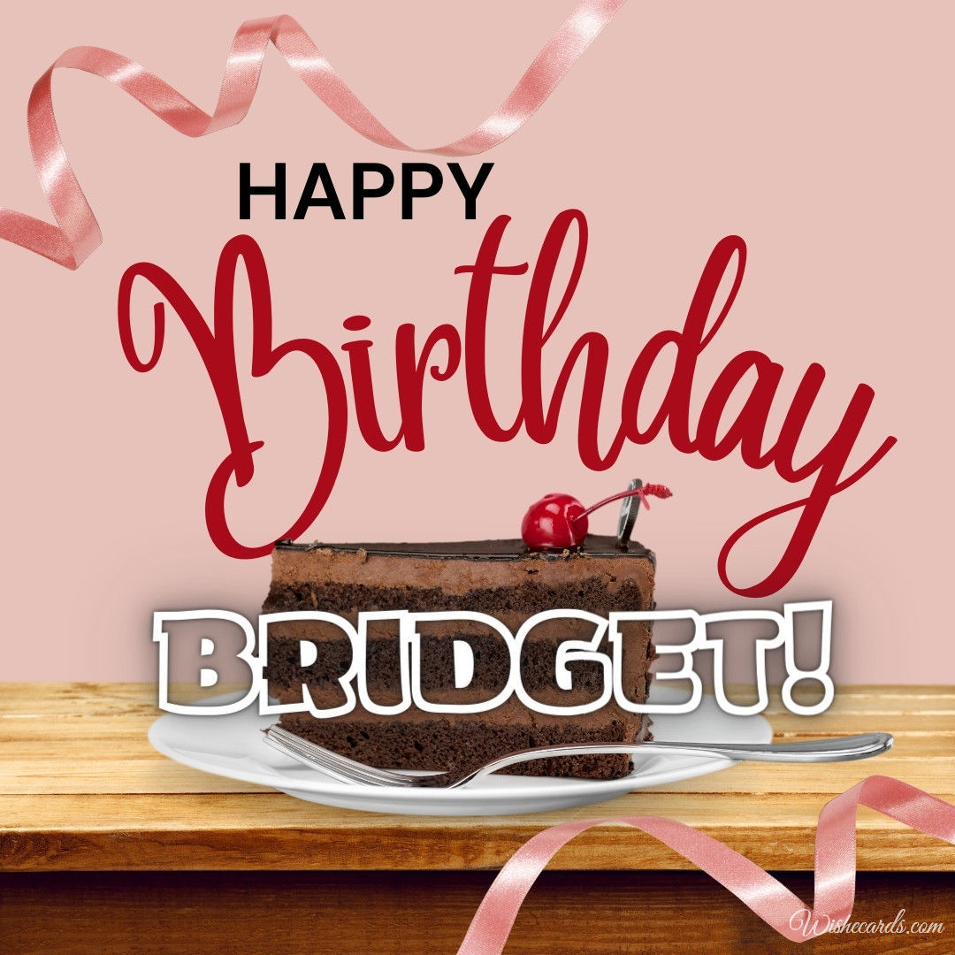 Happy Birthday Bridget Cake Image