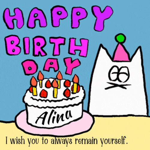 Happy Birthday Cake Alina