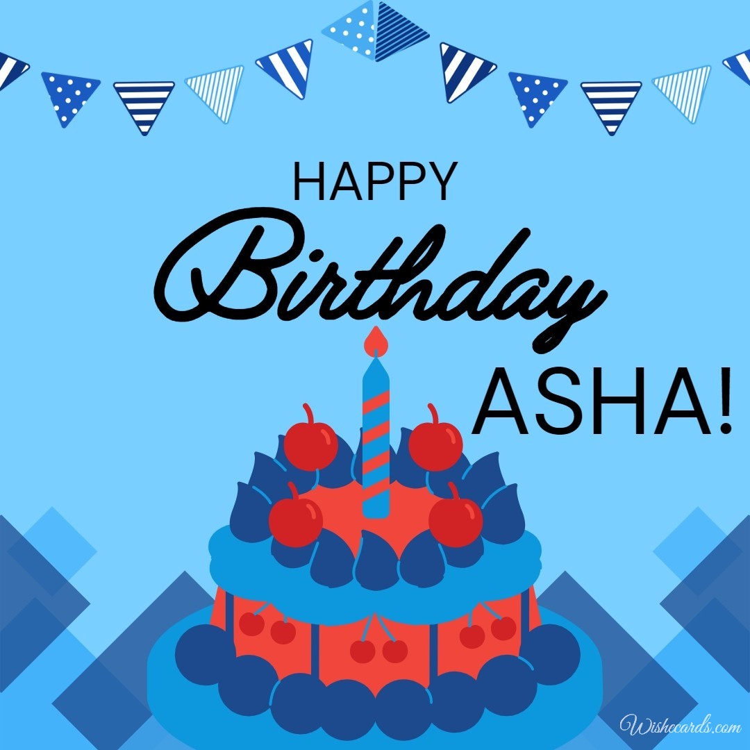 Happy Birthday Cake Asha