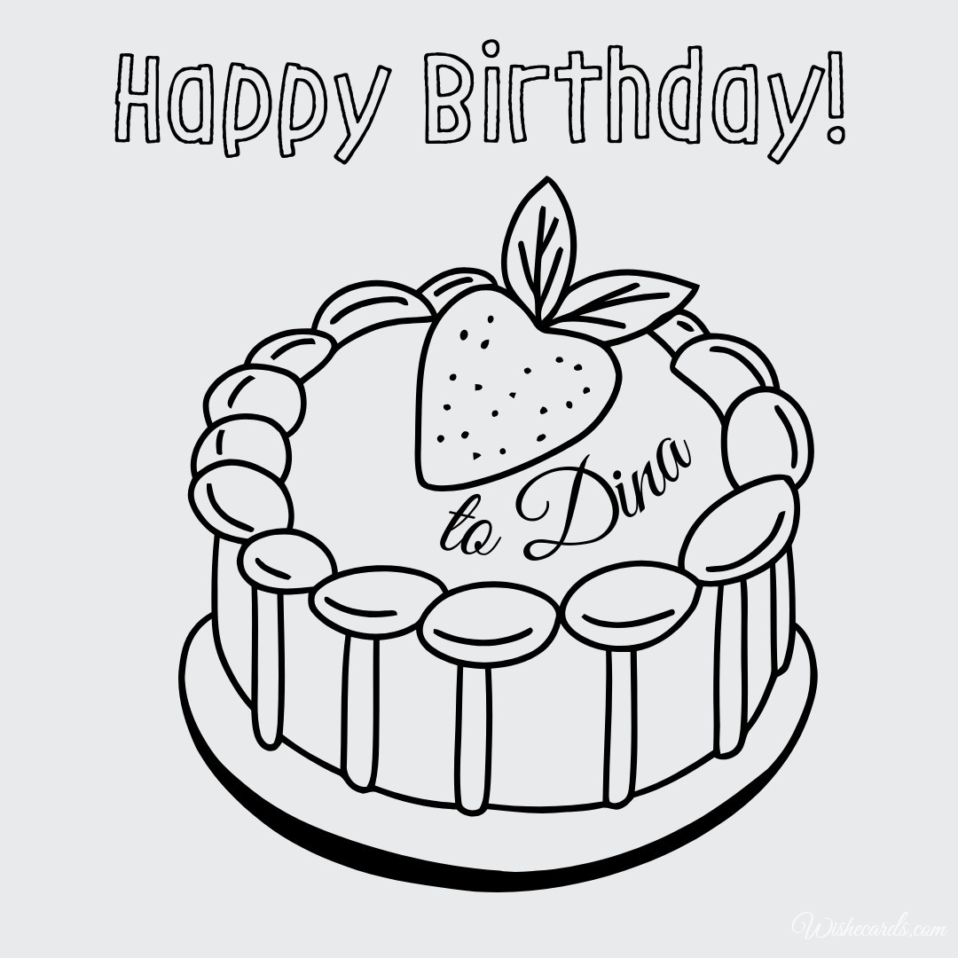 Happy Birthday Cake Dina