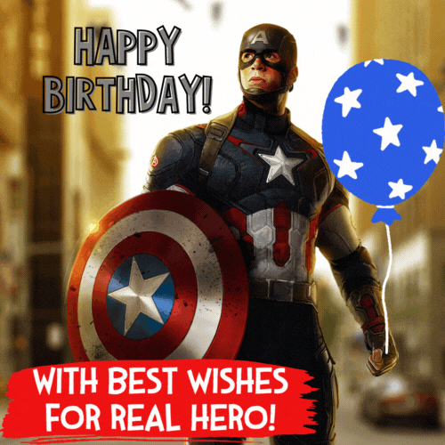 Happy Birthday Captain America Gif