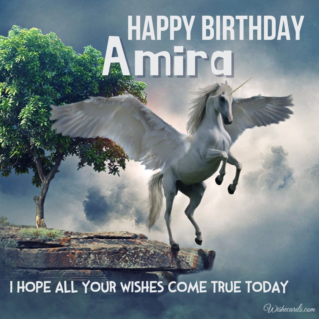 Happy Birthday Card for Amira