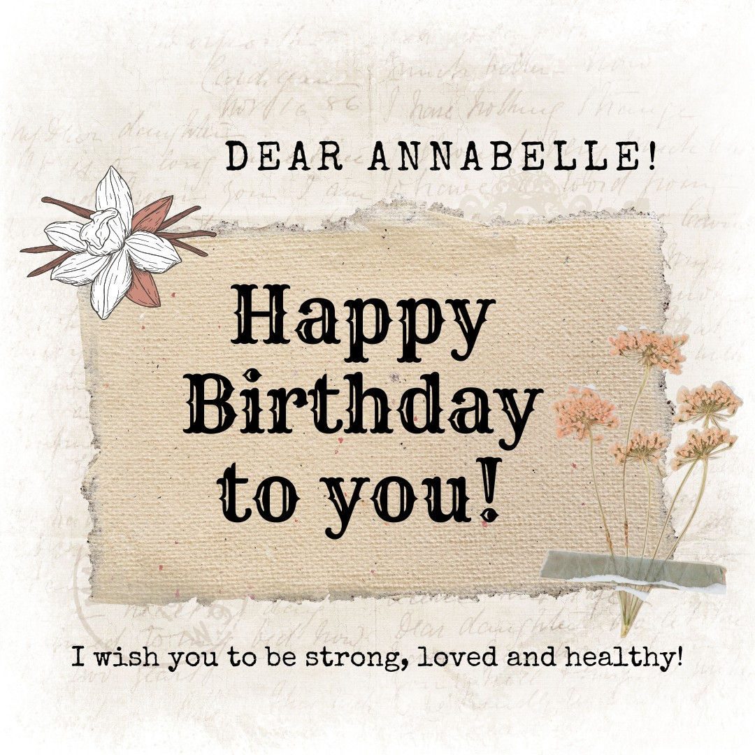 Happy Birthday Card for Annabelle