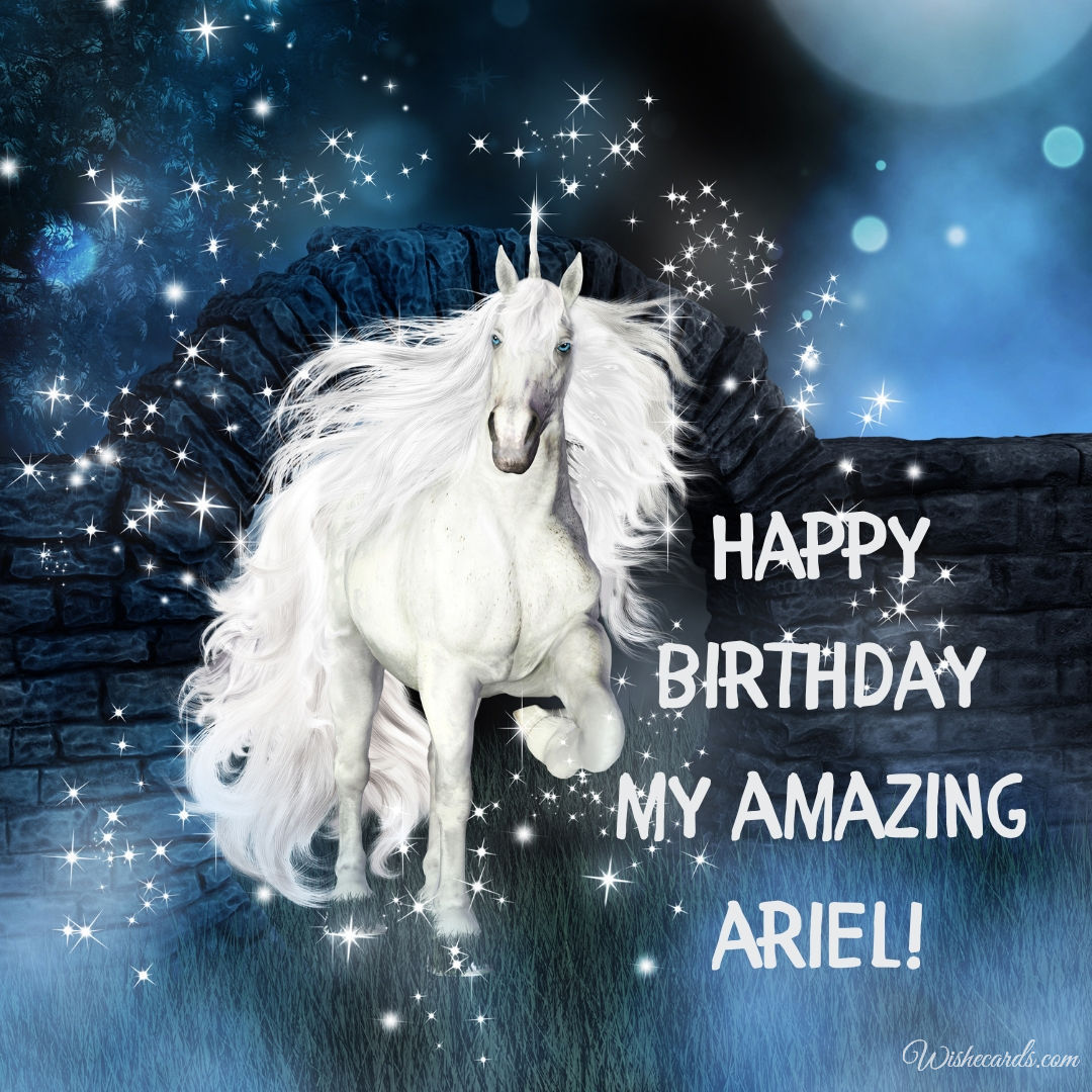 Happy Birthday Card for Ariel