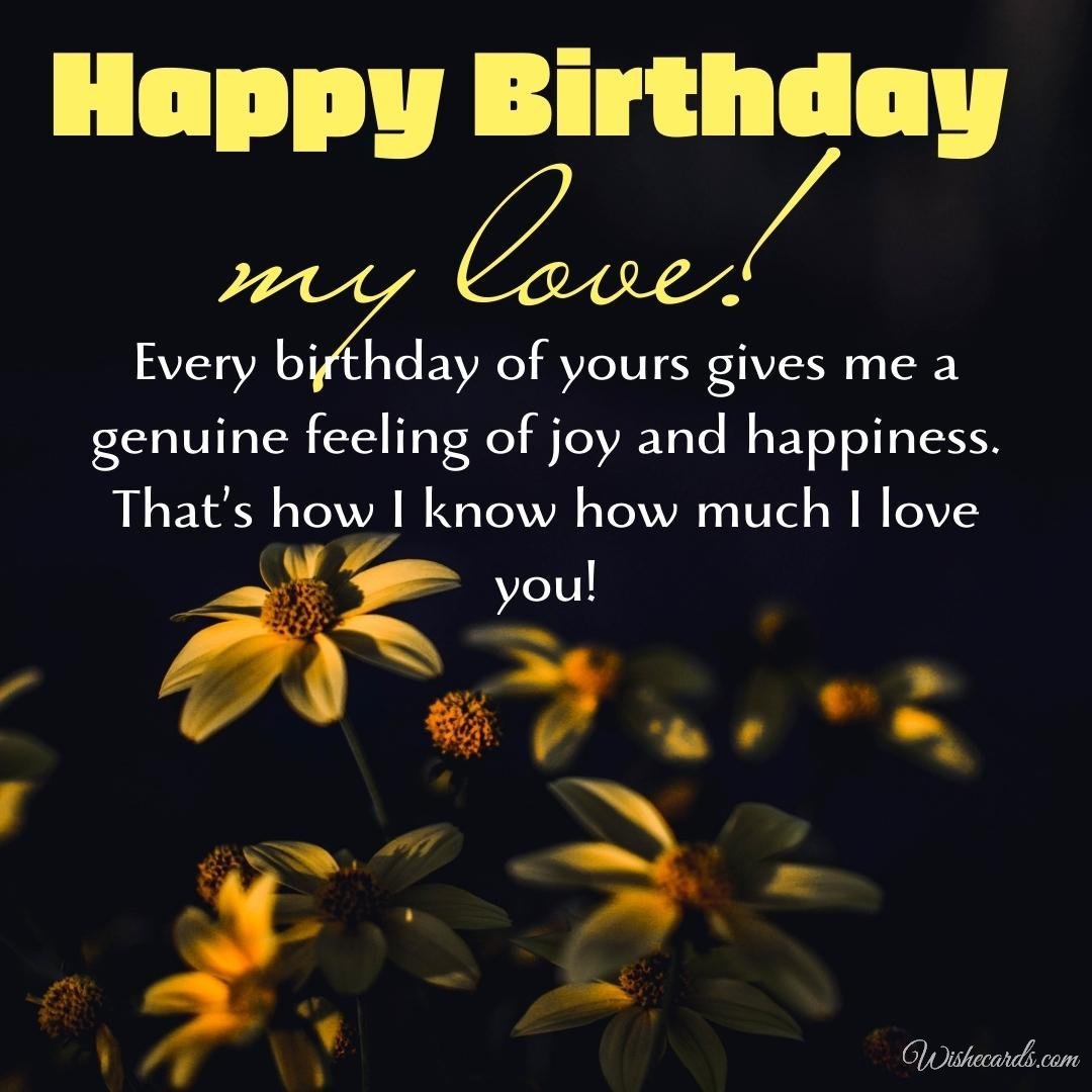 Happy Birthday Card for Beloved