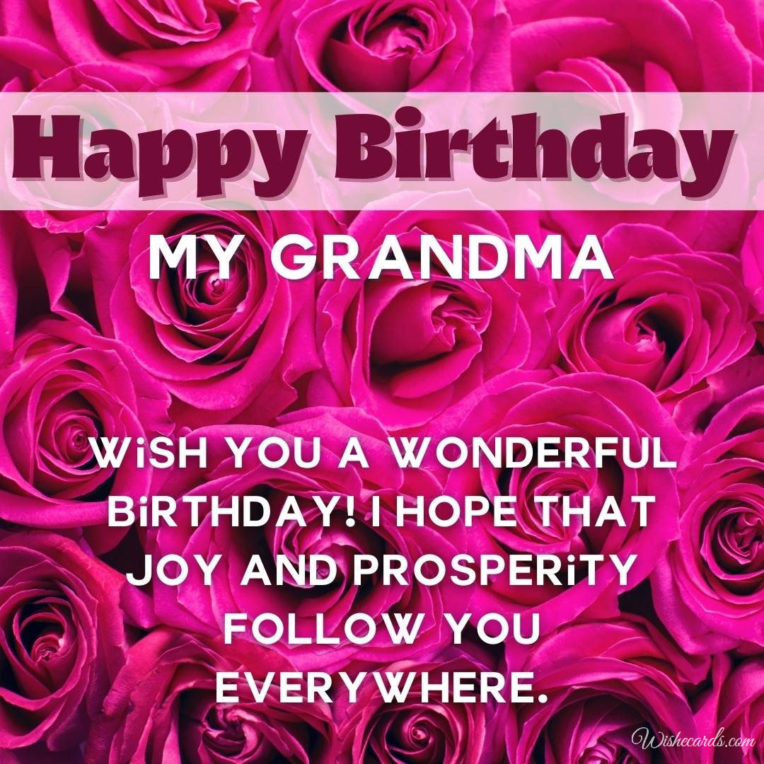 Happy Birthday Card For Grandma