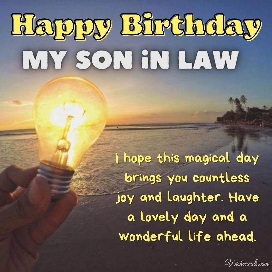 Happy Birthday Card For Son In Law