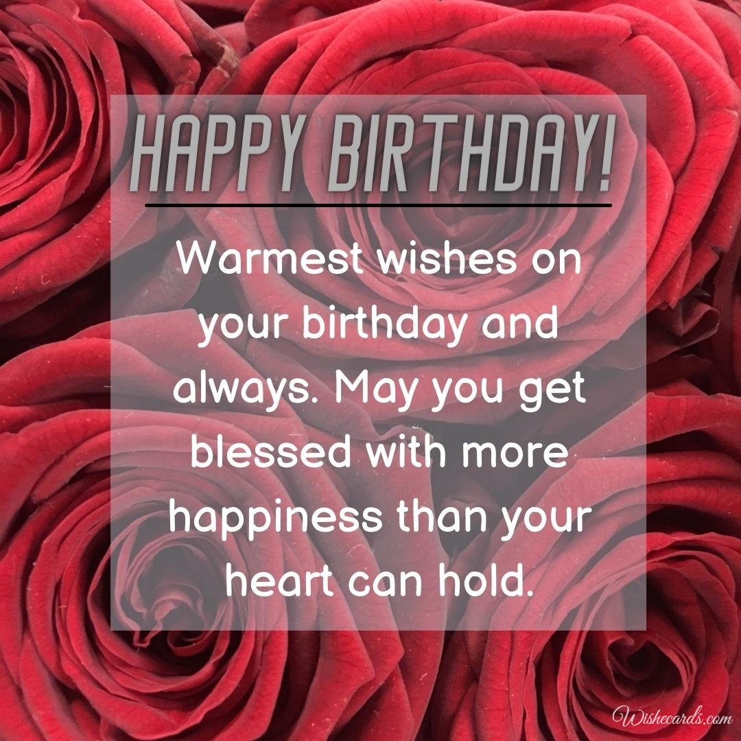 Happy Birthday Card For Woman