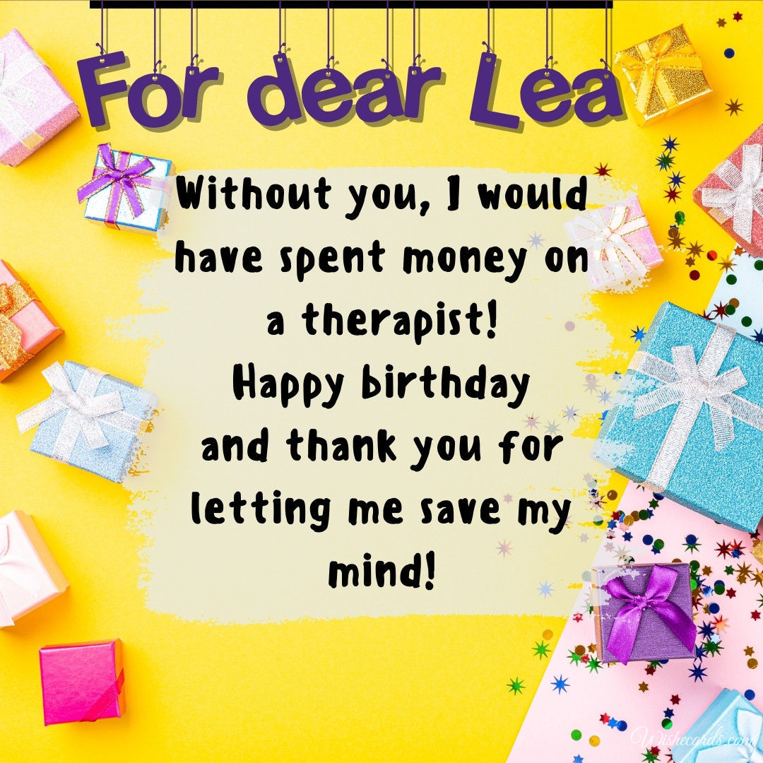 Happy Birthday Card to Lea