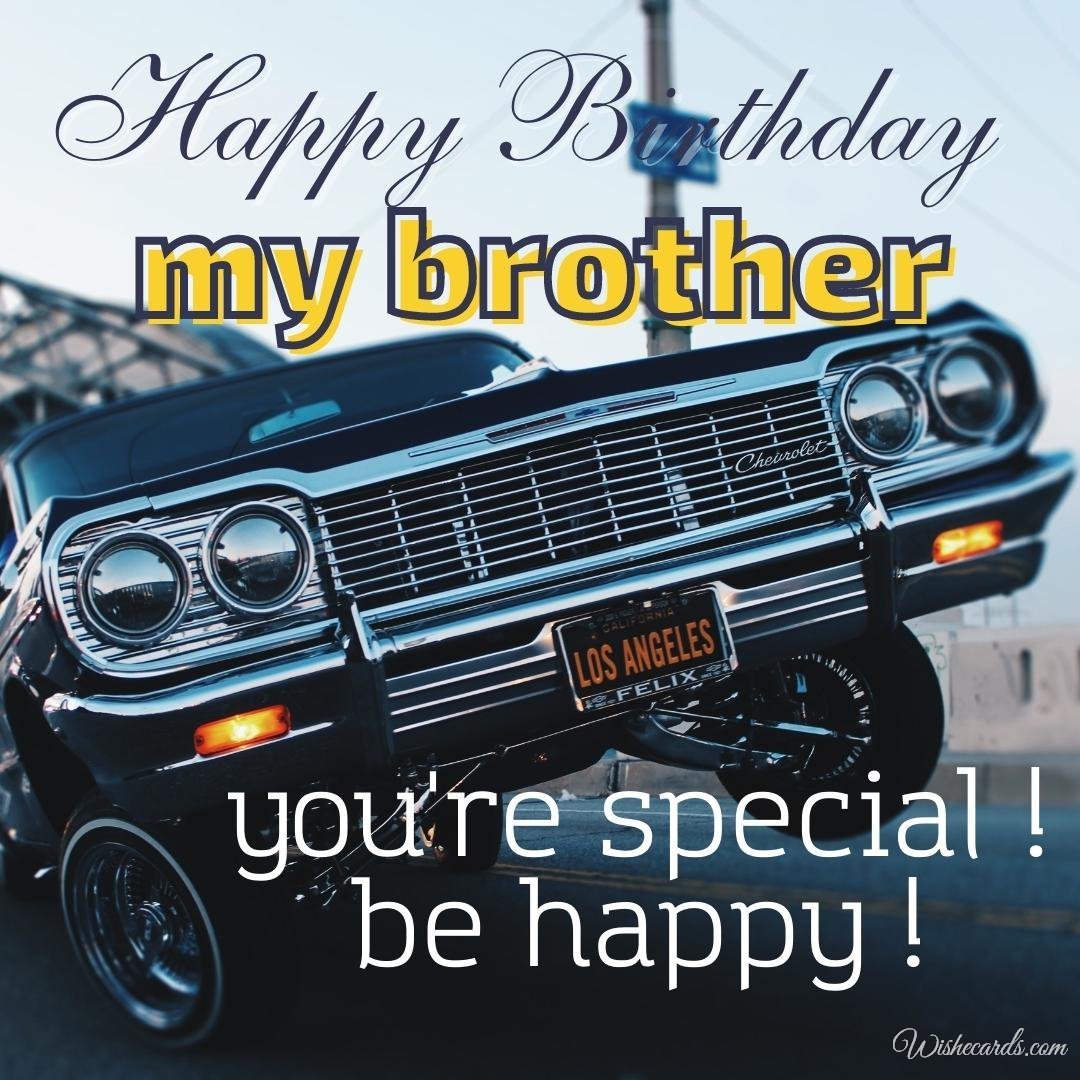 Happy Birthday Card to My Brother
