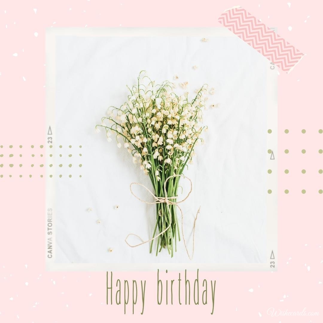 Happy Birthday Card with An Original Bouquet