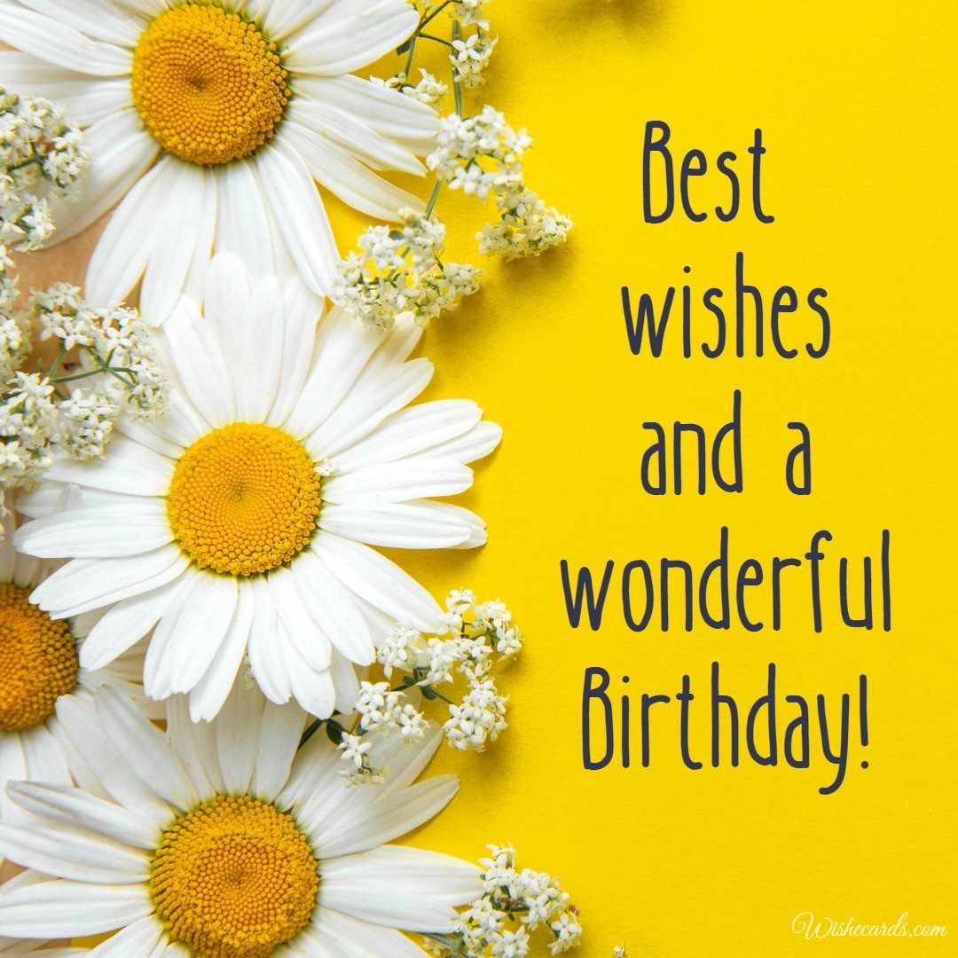 Happy Birthday Card with Daisies
