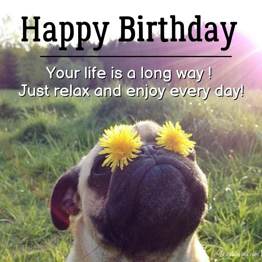 Happy Birthday Card With Dog