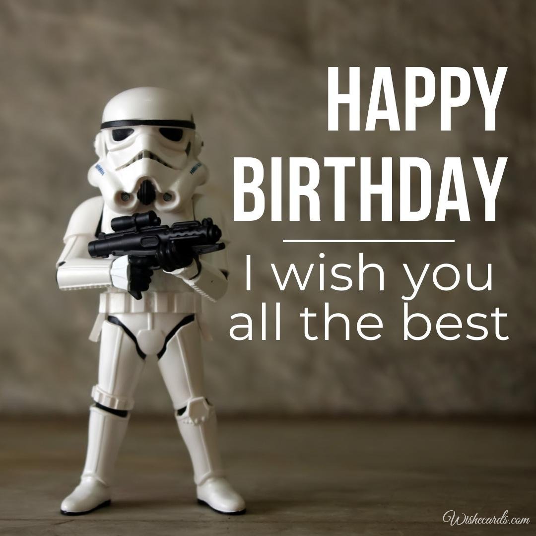 Happy Birthday Card With Star Wars