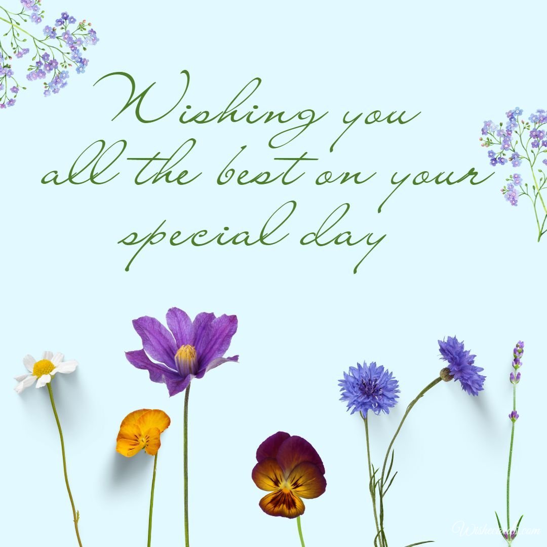 Happy Birthday Card With Wildflowers