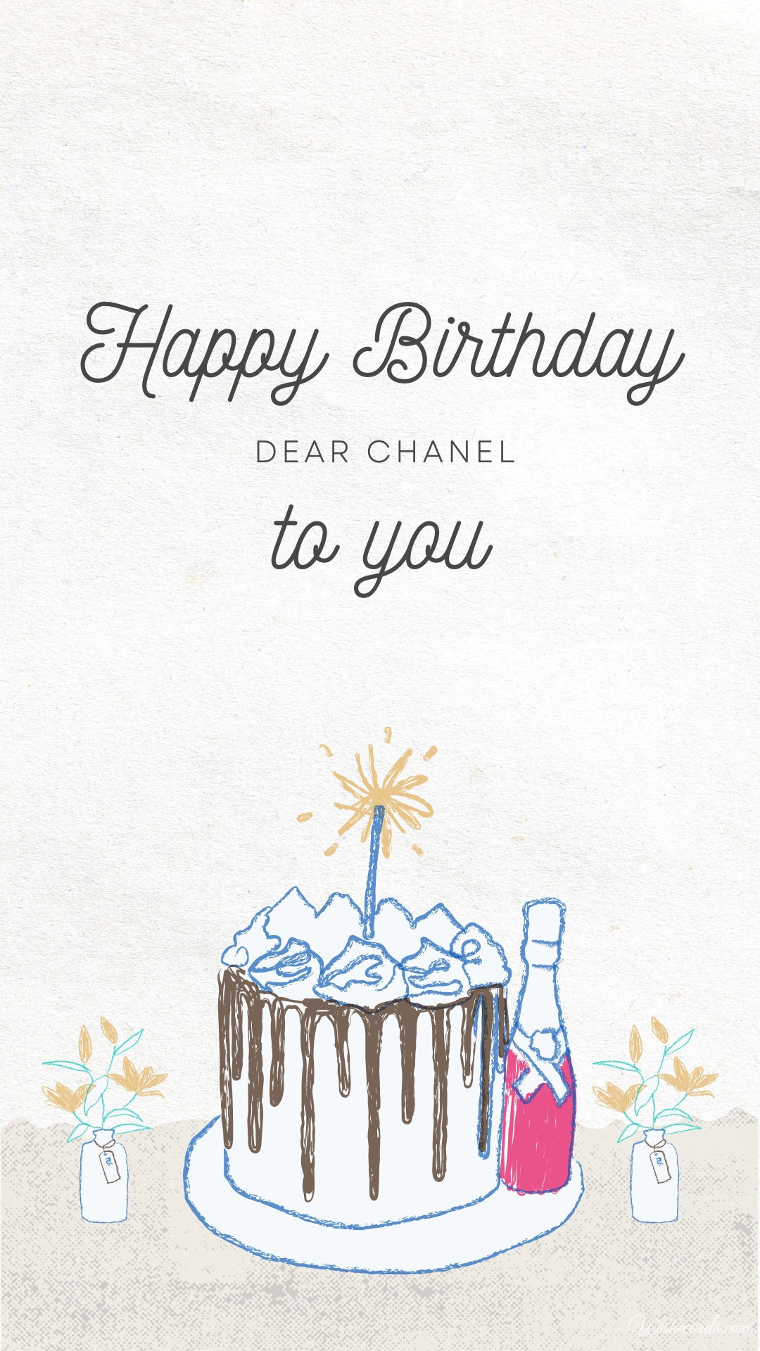 Happy Birthday Chanel Cake Image