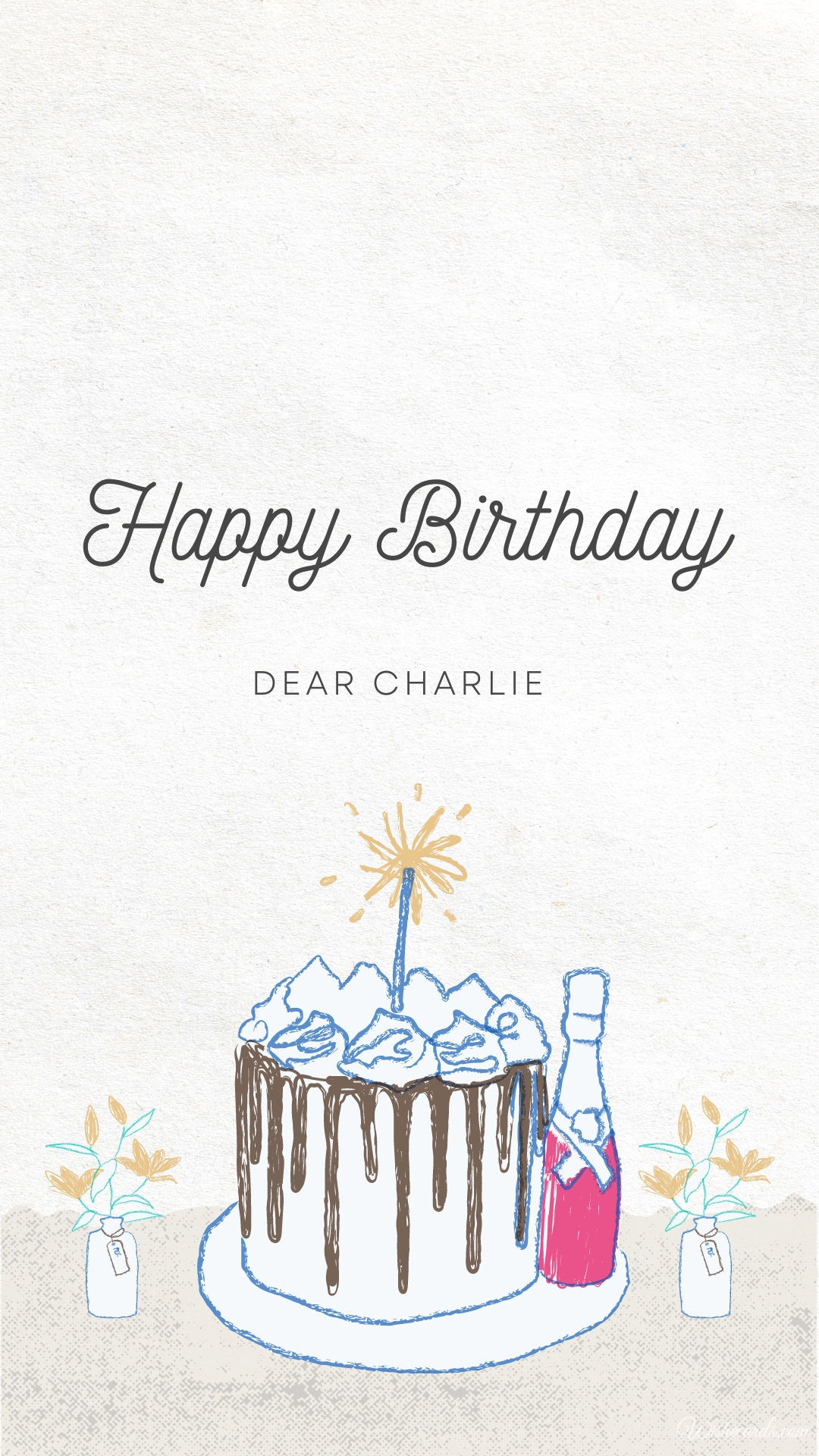 Happy Birthday Charlie Cake
