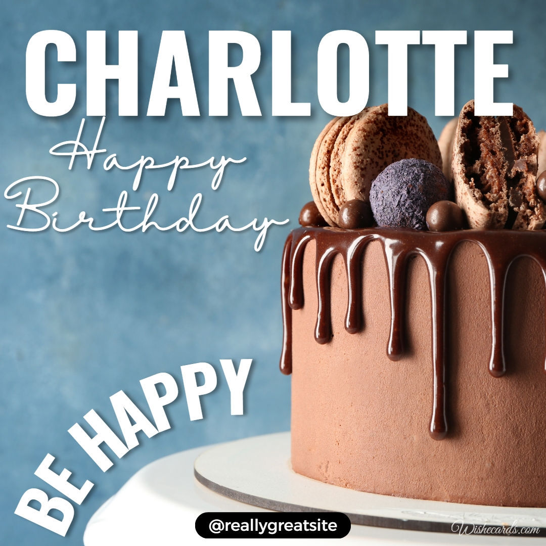 Happy Birthday Charlotte Cake Image