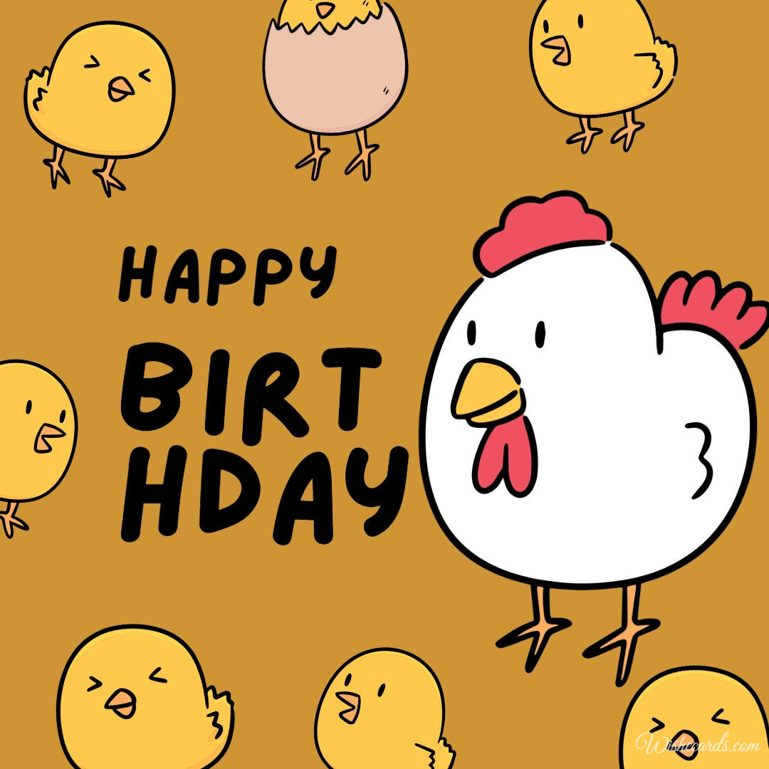 Happy Birthday Chicken Image