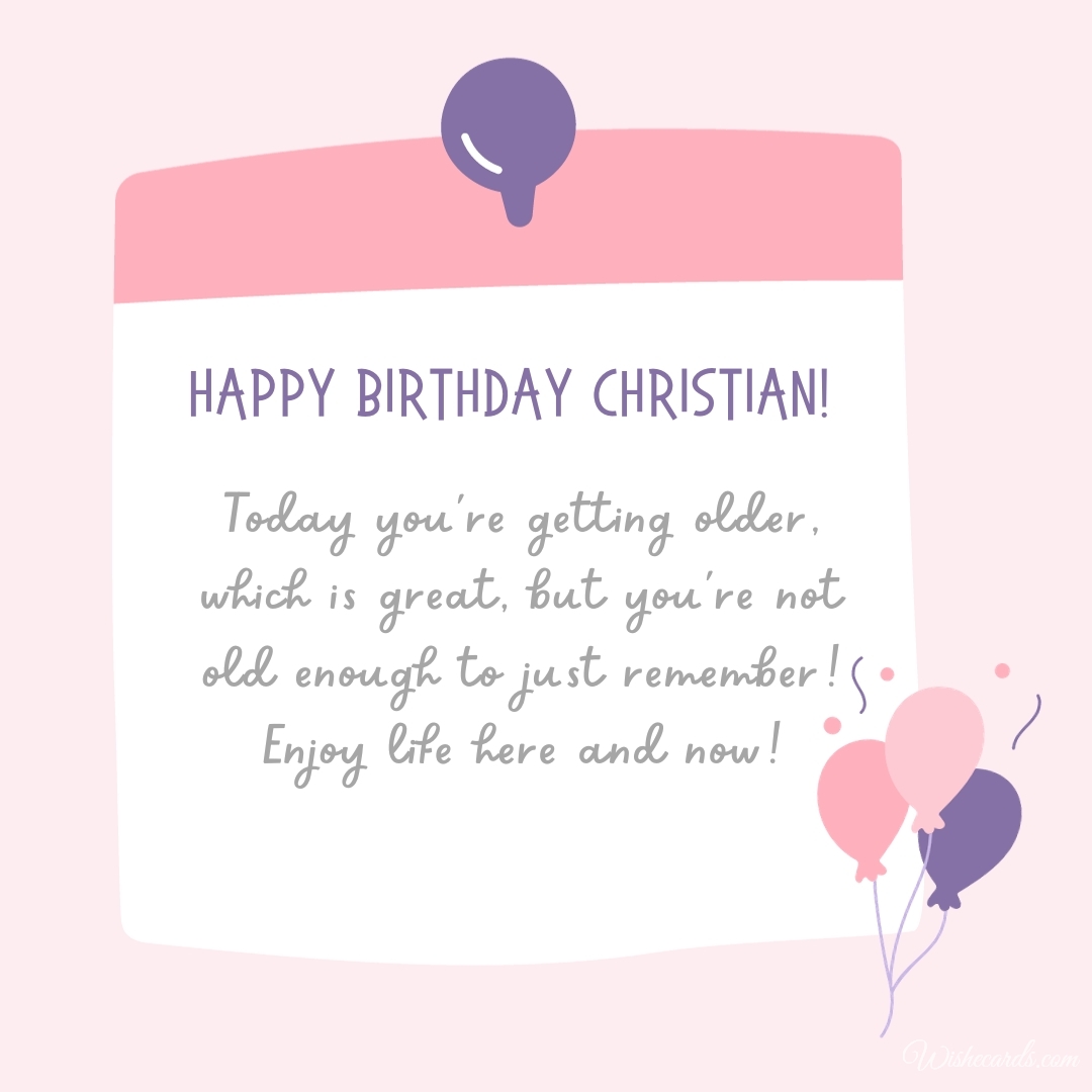Happy Birthday Christian