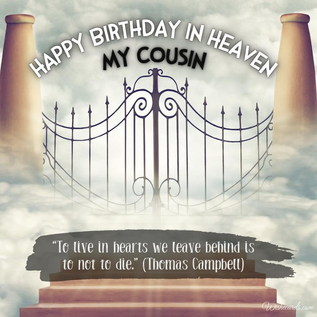 Happy Birthday Cousin in Heaven Image