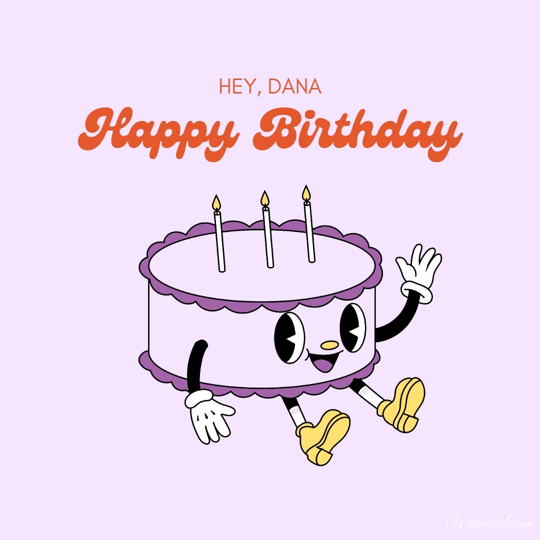 Happy Birthday Dana Cake Image