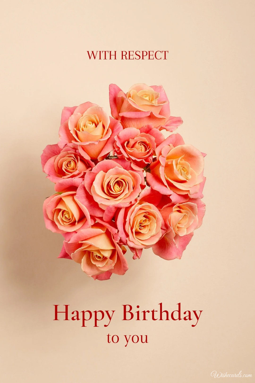 Happy Birthday Digital Card For Woman With Flowers
