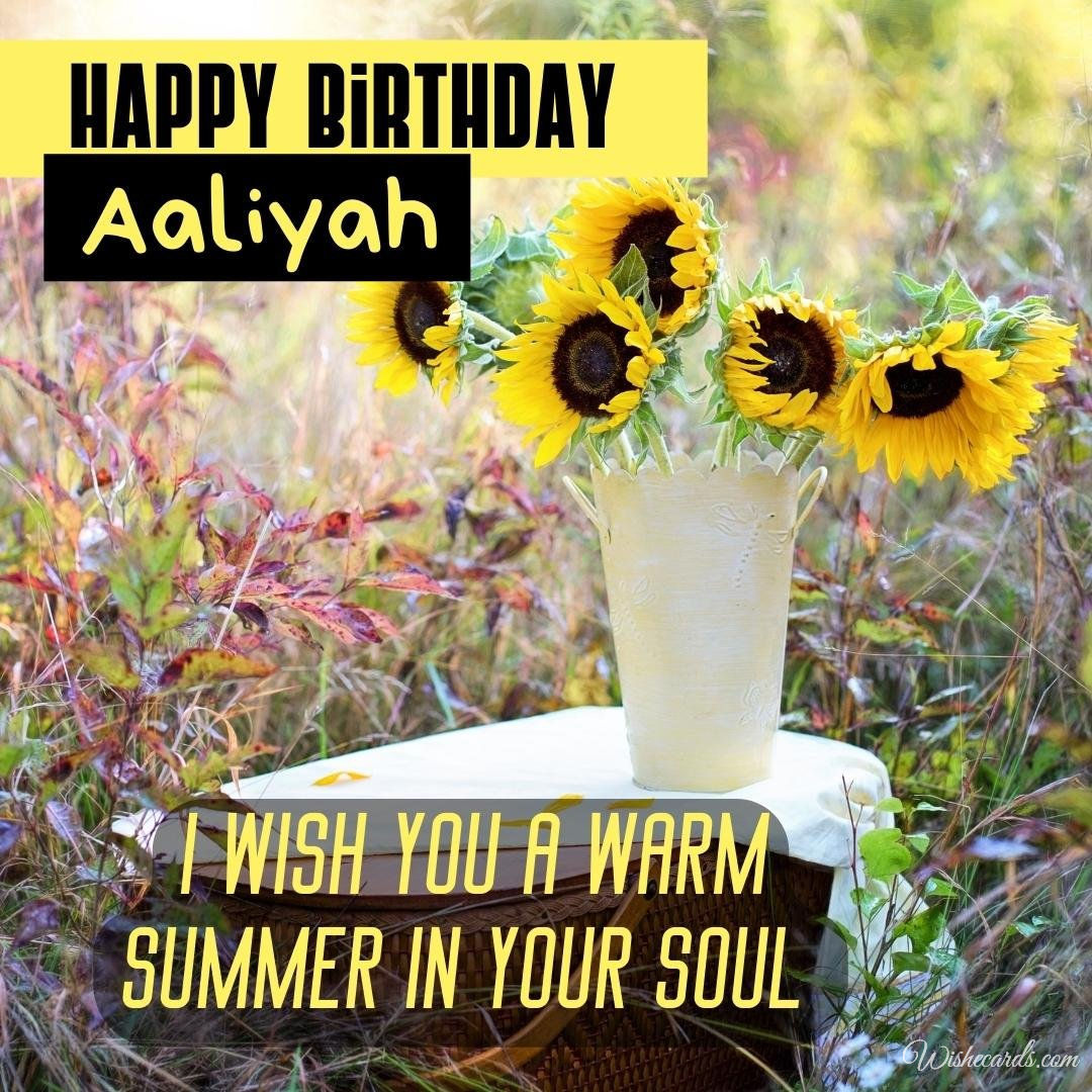 Happy Birthday Ecard for Aaliyah