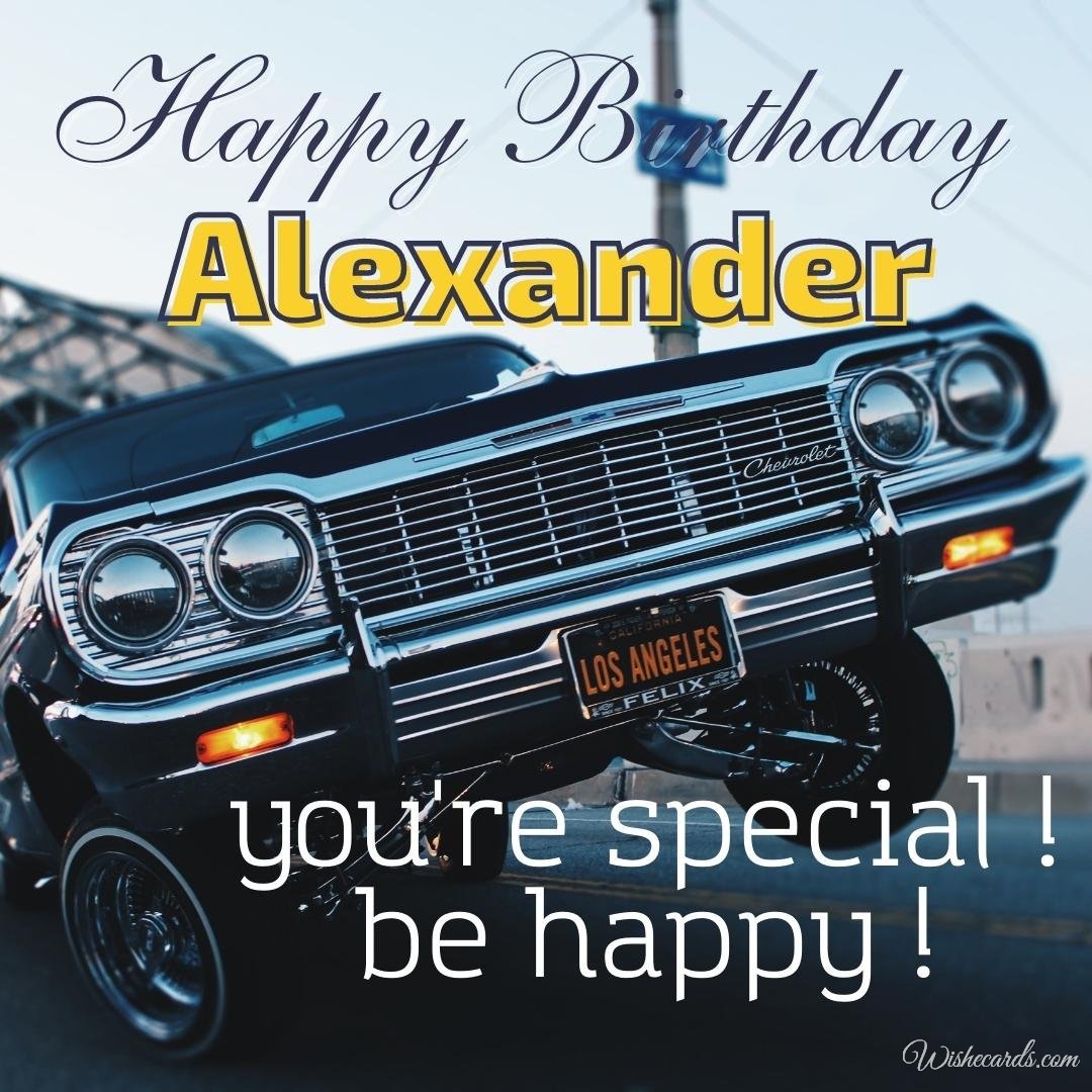 Happy Birthday Ecard for Alexander