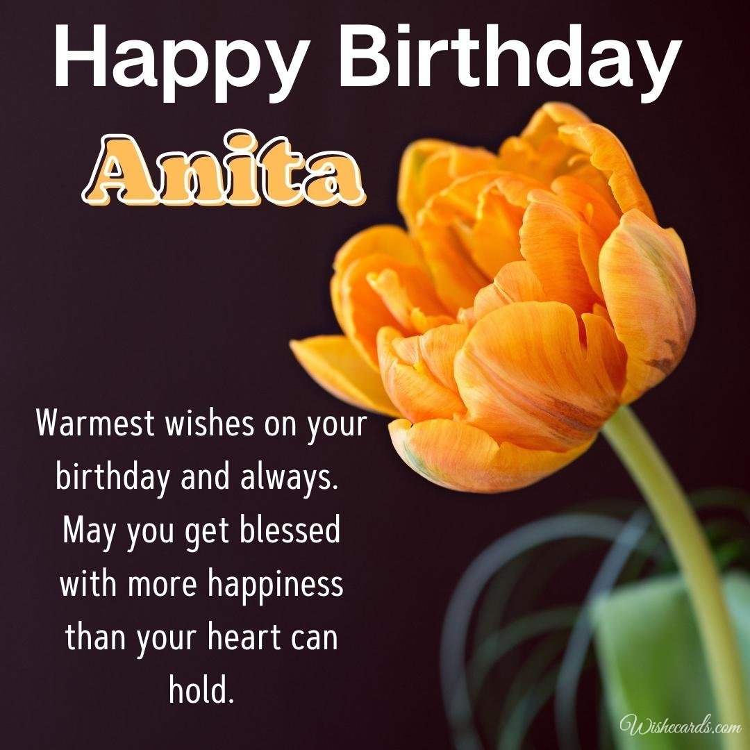 Happy Birthday Ecard for Anita