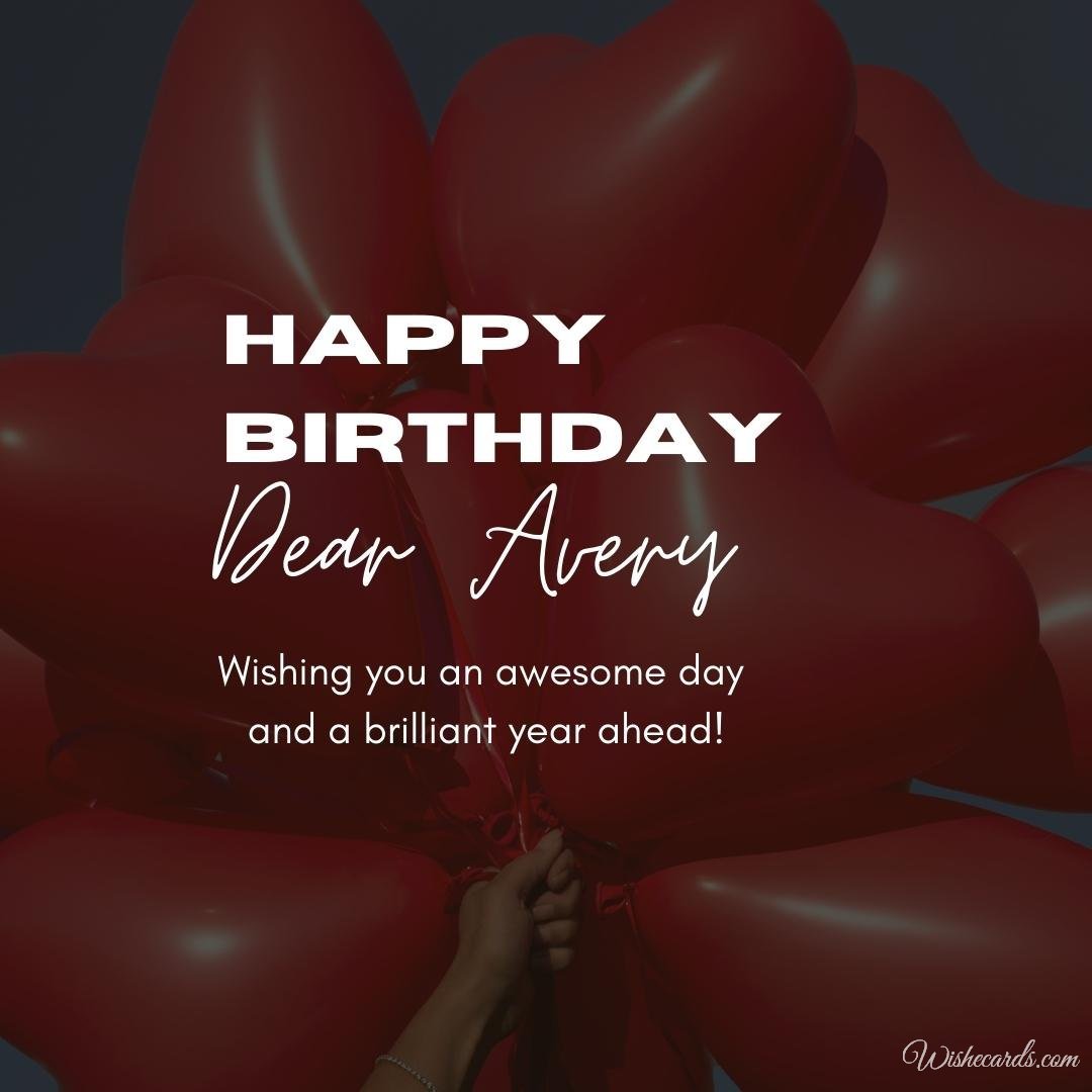 Happy Birthday Ecard For Avery
