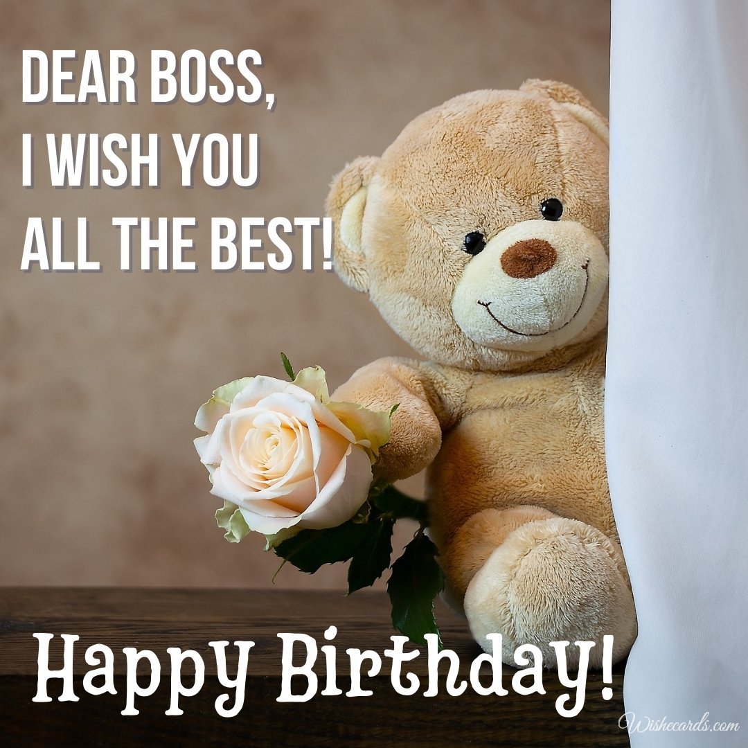 Happy Birthday Ecard for Boss