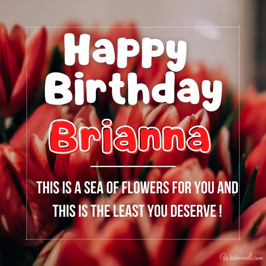 Happy Birthday Ecard for Brianna