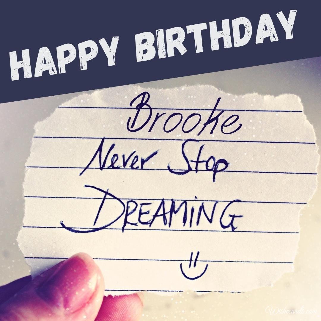 Happy Birthday Ecard For Brooke