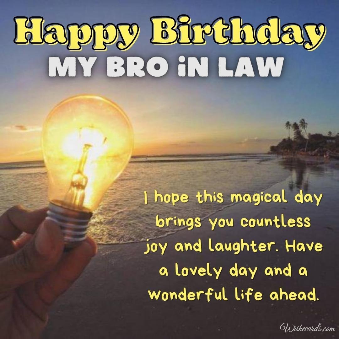 Happy Birthday Ecard for Brother in Law
