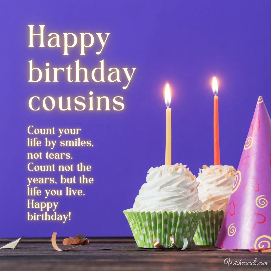 Beautiful Happy Birthday Ecard for Cousin