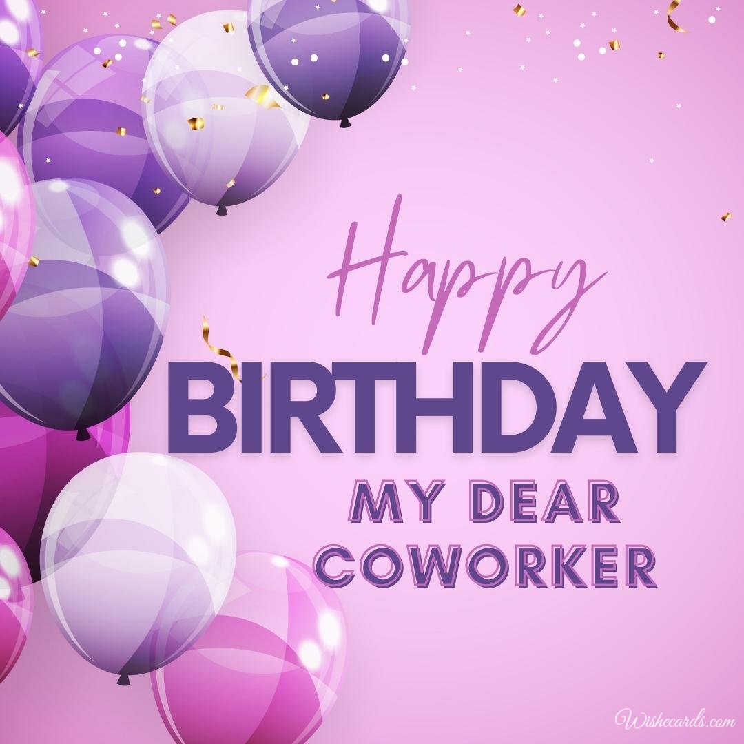 Happy Birthday Ecard for Coworker